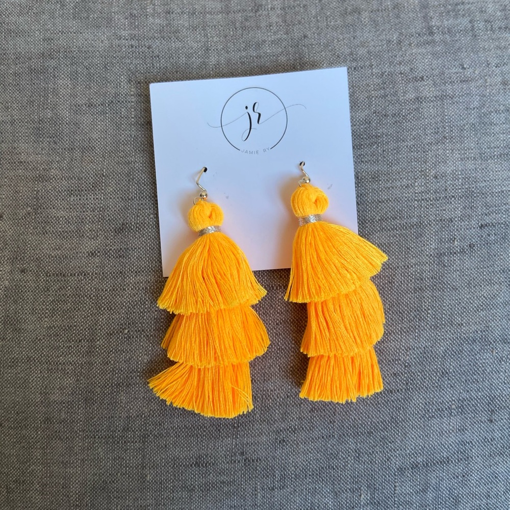 Solid Neon Tassel Earrings!